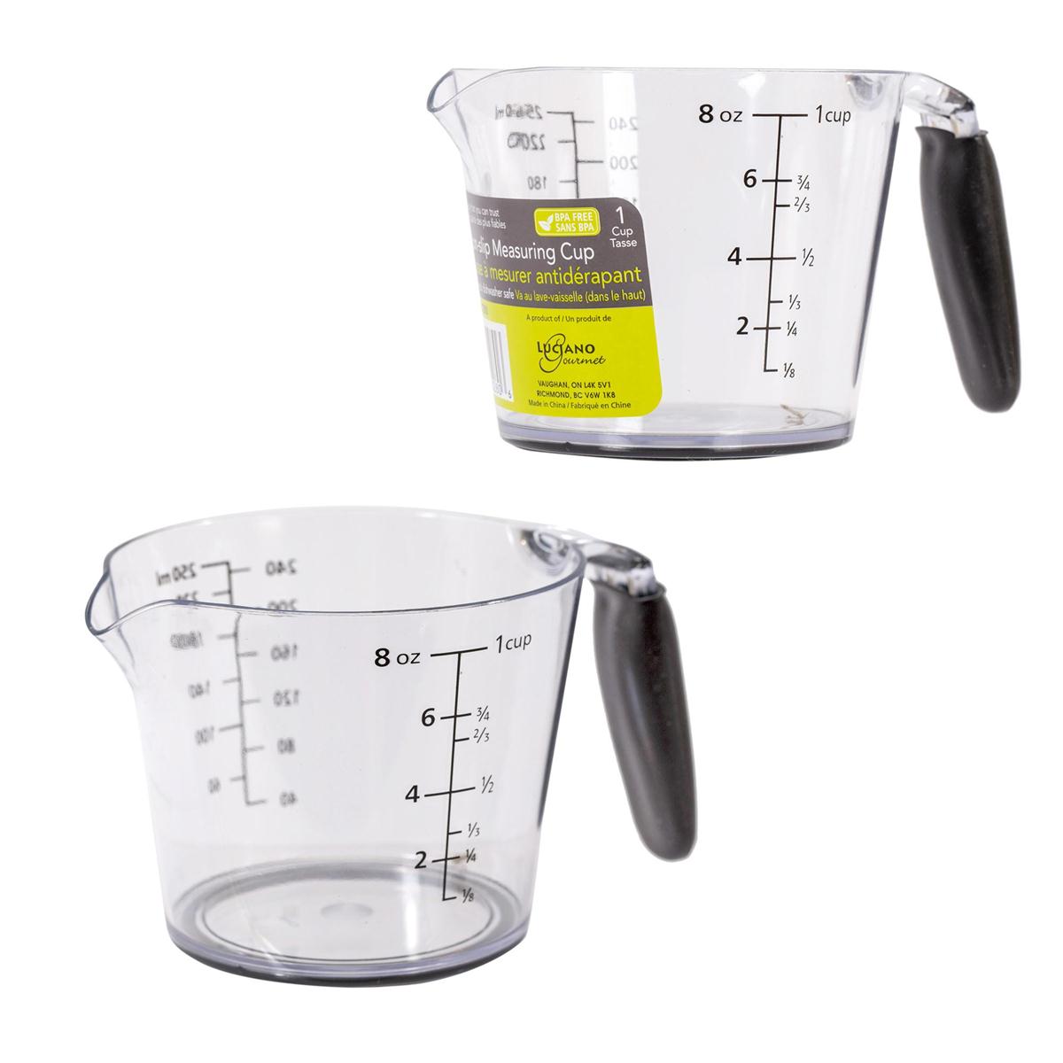 L. Gourmet 1-cup Measuring Cup w/ Non-slip Base &Soft Grip Handle