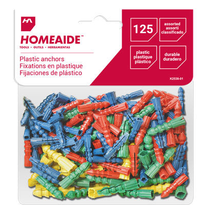 PLASTIC ANCHORS - 125PCS