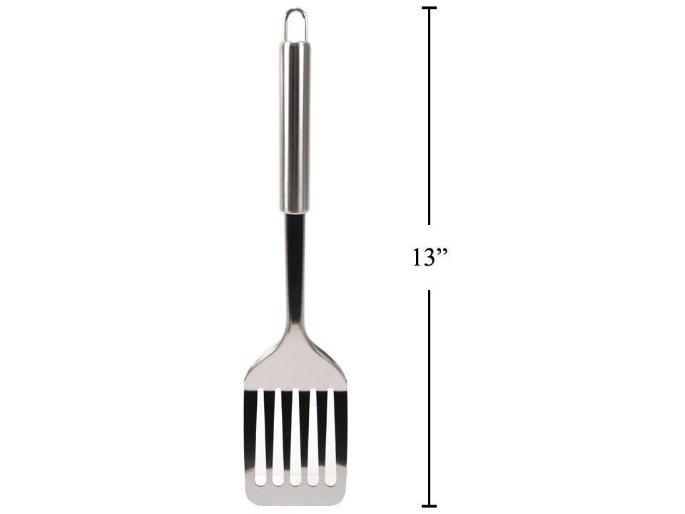 Luciano 12.75"L Slotted Turner, Stainless Steel, hangtag