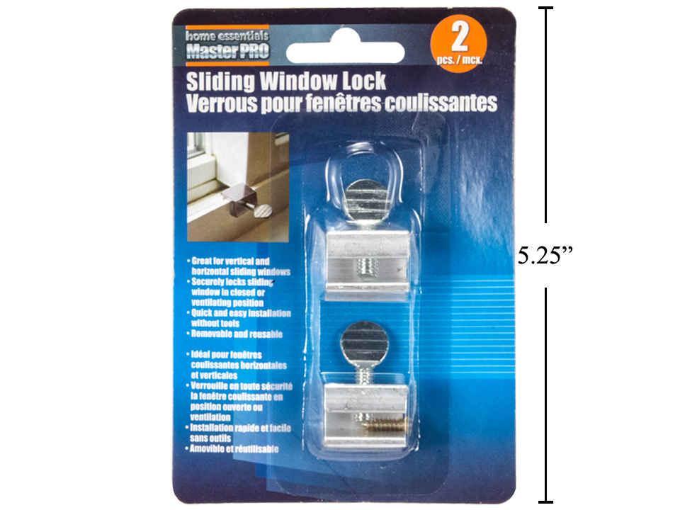 H.E. Master Pro, 2-pc Sliding Window Lock, b/c