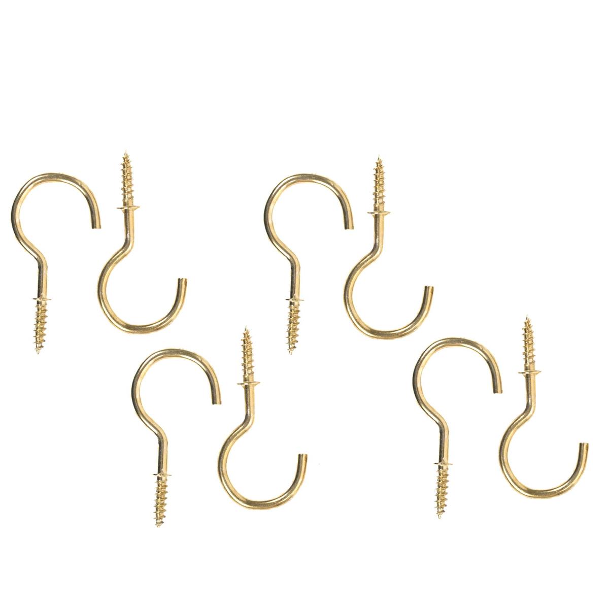 H.E. 8-pc 2" Metal Cup Hooks, b/c