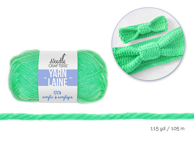 Needlecrafters: 50g Acrylic Yarn Standard Ball Dyed J) Touch of Mint
