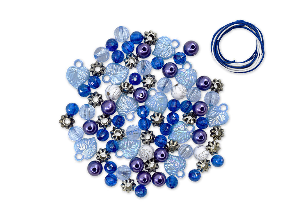 Acrylic Bead Kit: 30g Luxe Kit w/Spacers & Cording E) Blue