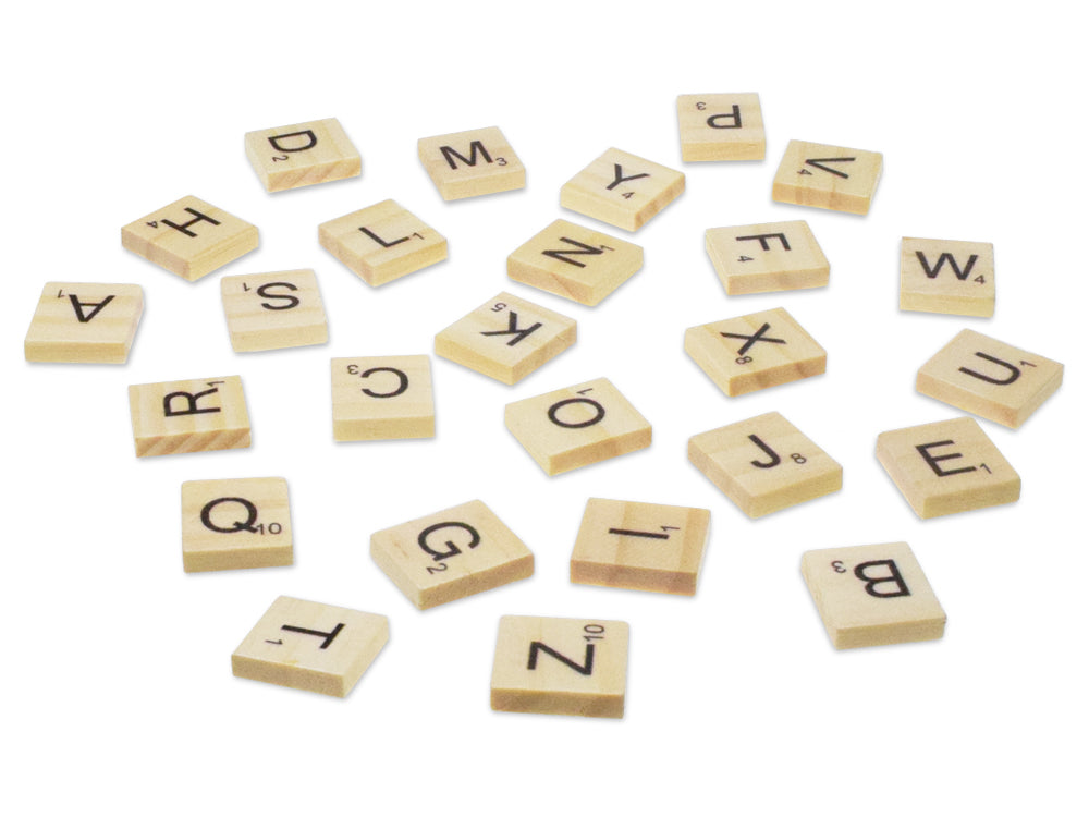 Craftwood: 1.8cmx2cm Letter Tiles 26/pk Natural