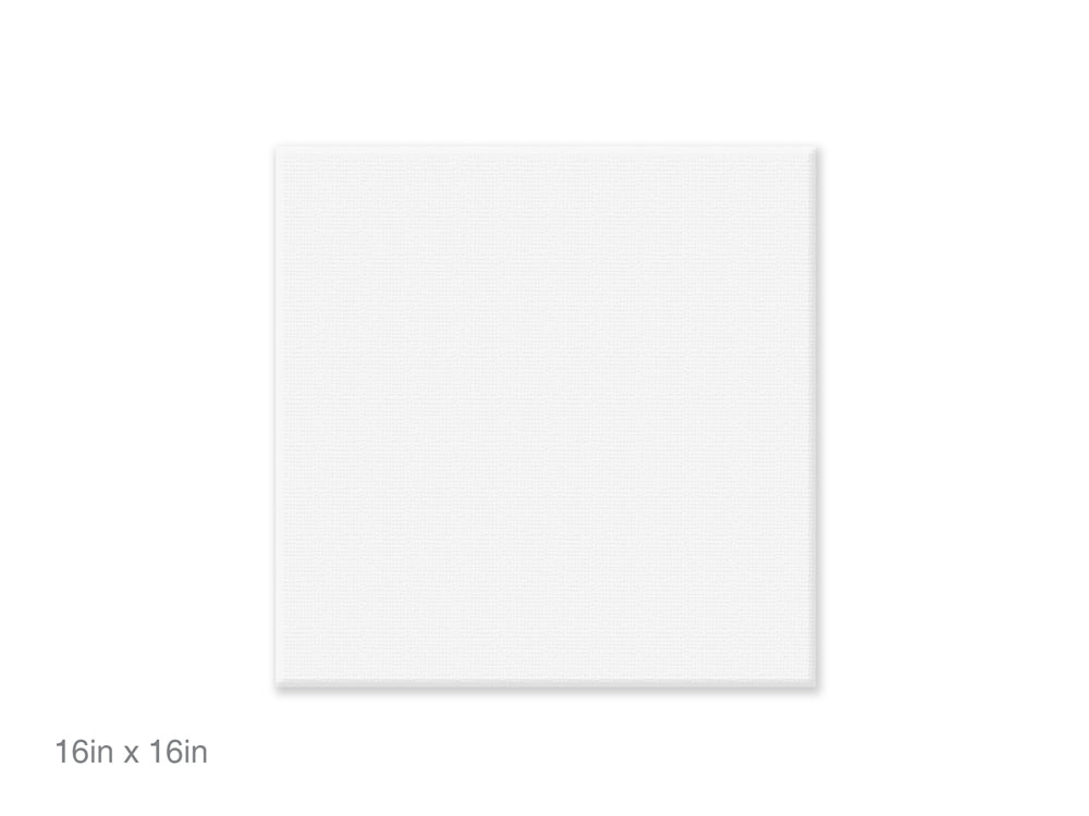 Stretch Artist Canvas: Square 16"x16" Primed Back-Stapled