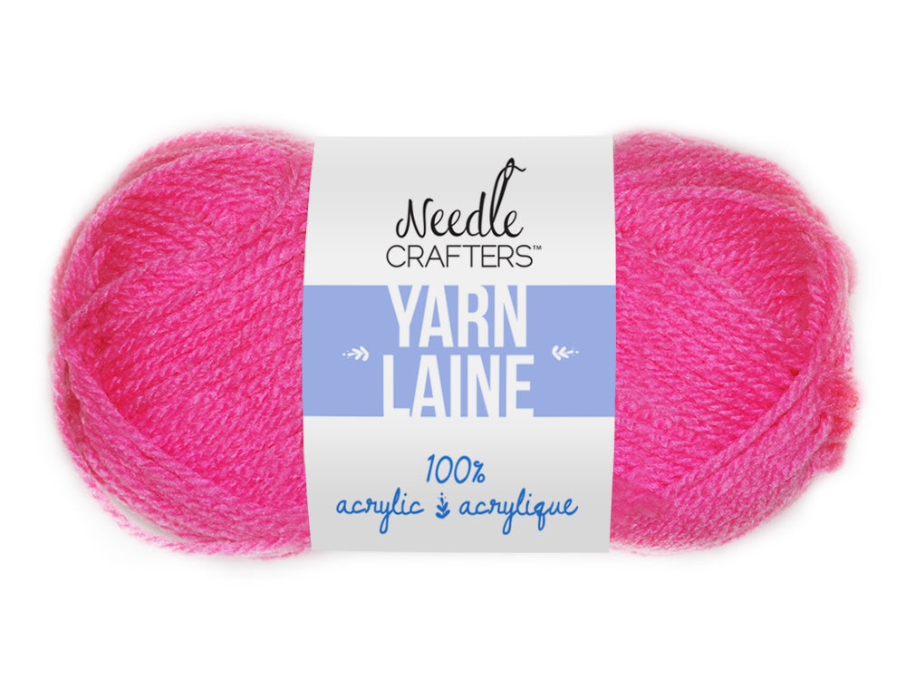Needlecrafters: 50g Acrylic Yarn Standard Ball Dyed E) Pink Blush
