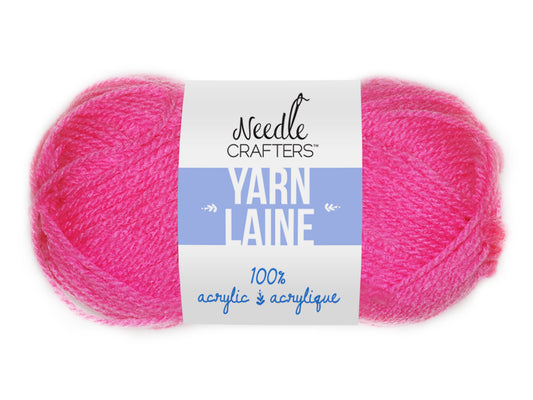 Needlecrafters: 50g Acrylic Yarn Standard Ball Dyed E) Pink Blush