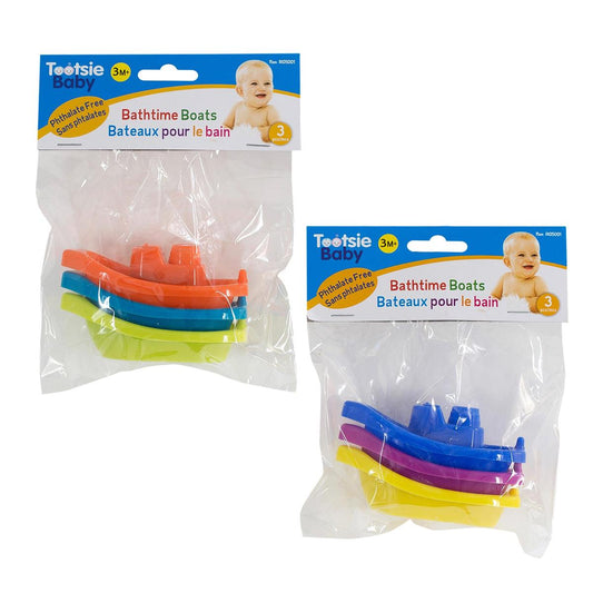 Tootsie Baby 3-pc Bath Boat, 2 asst, 4.25", pbh