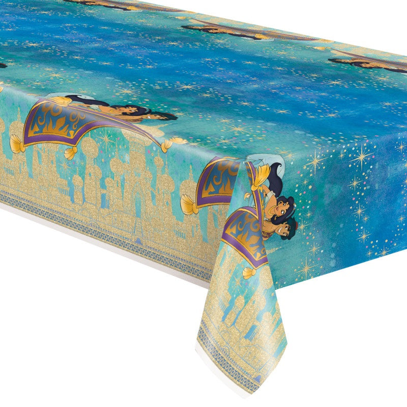 Disney Aladdin Rectangular Plastic Table Cover  54" x 84"