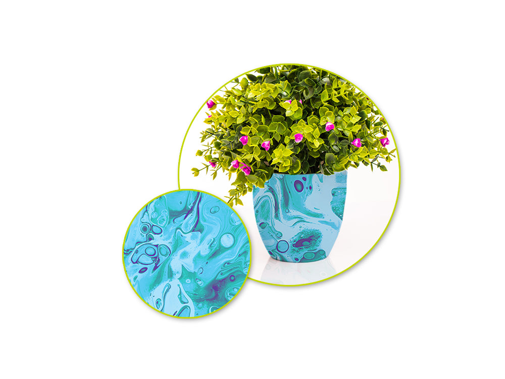 Color Factory: 4oz 4ct Acrylic Pouring Paint Kit~ Ready To Pour A) Ocean Swirl