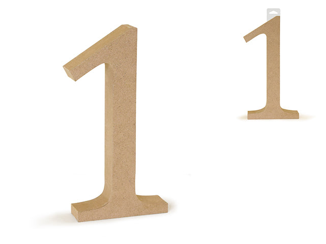 Wood Numbers: 5 1/8" MDF Standing 1