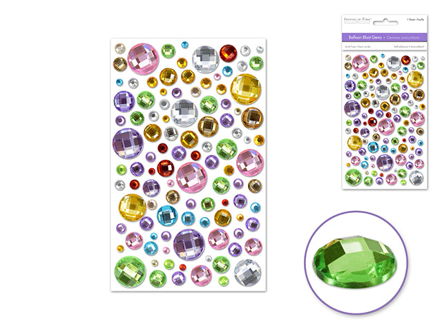 Paper Craft Sticker: 3.93"x5.9" Balloon Blast Gems B) Multicolor