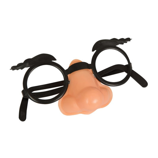Novelty Glasses with Attached Nose Favors  4ct