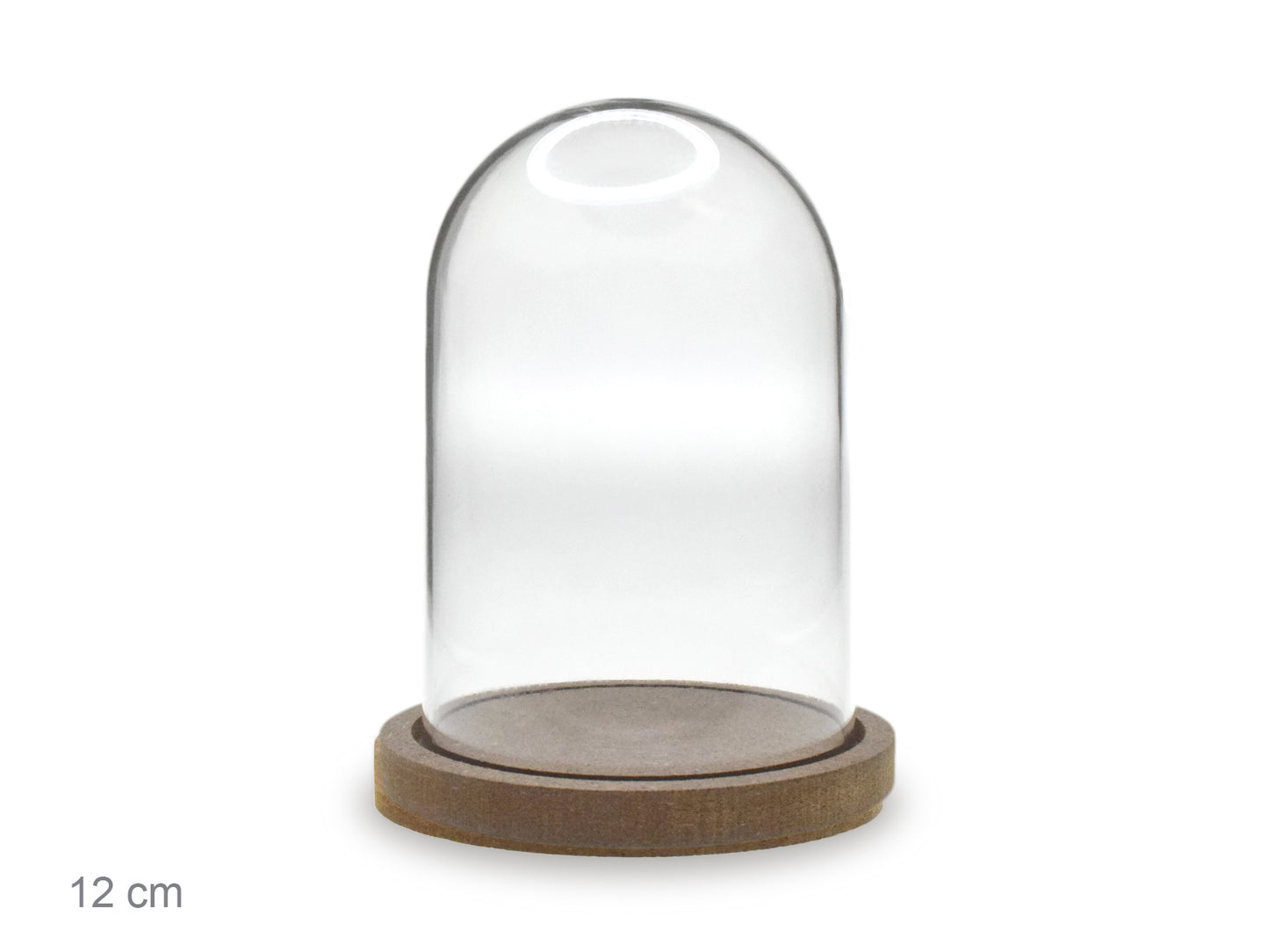 Craft Décor: 12cmx8cm DIY Clear Plastic Dome w/Wood Base