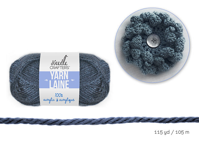 Needlecrafters: 50g Acrylic Yarn Standard Ball Dyed P) Slate Grey