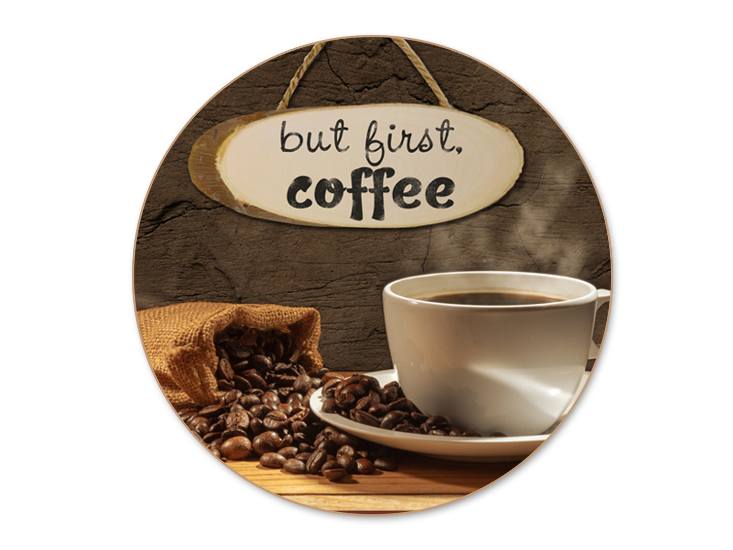 Craftwood: 21x8.5x0.9cm Oval Plaque w/Jute Cord