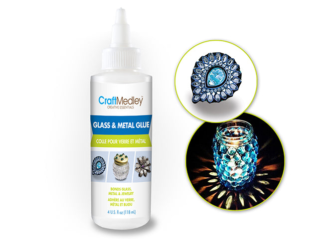 Craft Medley Glue: 4oz Jewelry Bond for Glass/Metal/Beading Waterproof