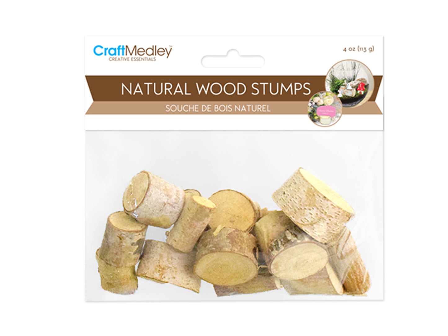 Craftwood: 4oz Mini Natural Birch Wood Stumps