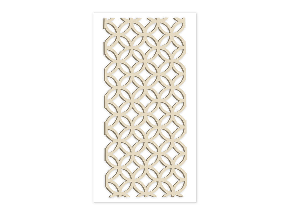 Paper Craft Emb: Laser-Cut Primed Chipboard Accents F) Interlaced Circles