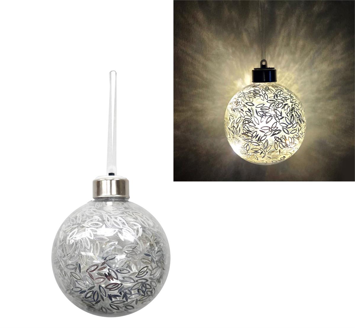 Deco N. Xmas Light-Up Ornament, 3.15", cht