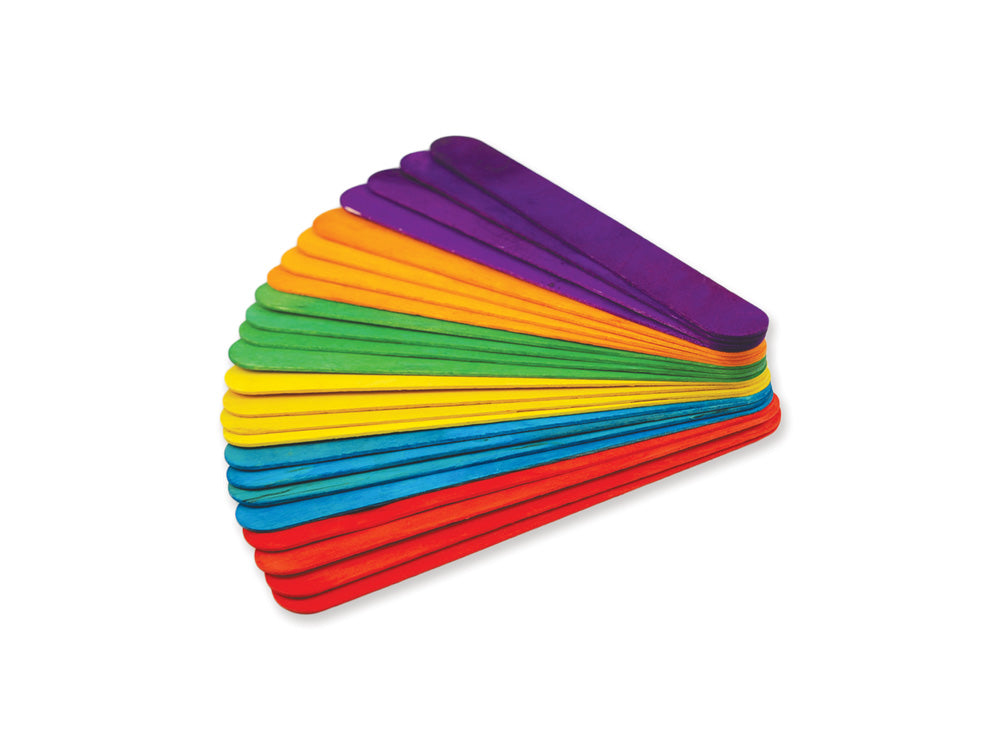 Craftwood: 7 7/8"x1" Extra Jumbo Colored Craft Sticks 24/pk