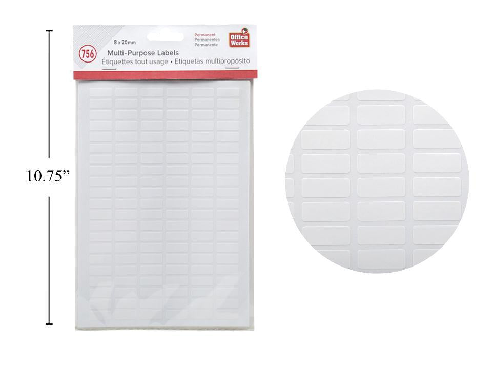 O.WKs. Multi-Purpose Label, 756pcs, 8x20mm, PBH