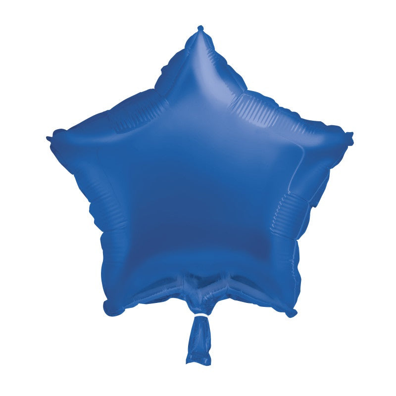 Royal Blue Solid Star Foil Balloon 18"  Packaged
