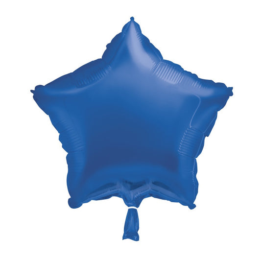 Royal Blue Solid Star Foil Balloon 18"  Packaged