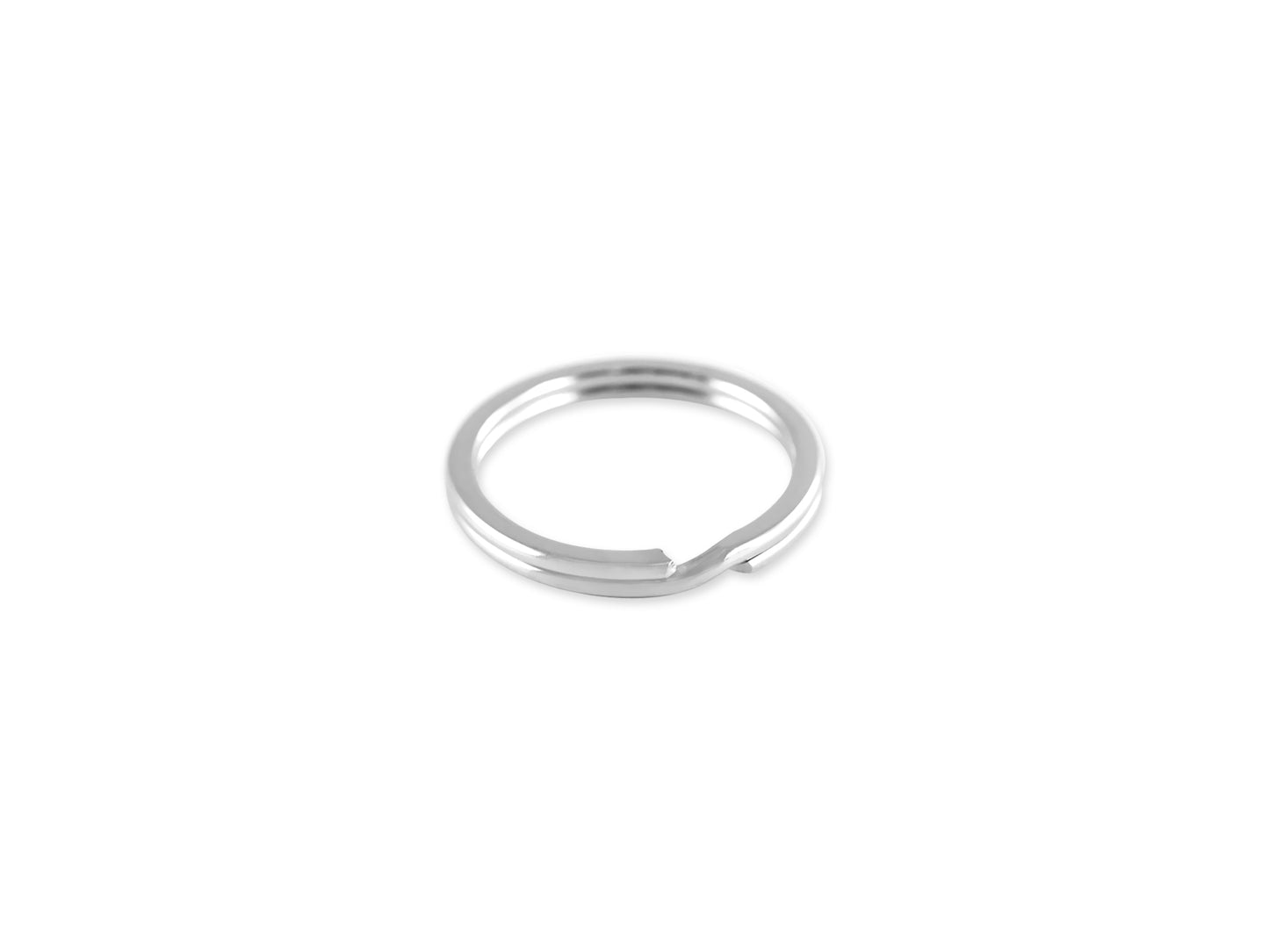 Jewelry Findings: 1.25" Split Key-Rings x8 Heavy Duty Silver