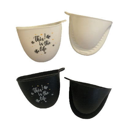*SILICONE MINI-MITT-TITL-B/W