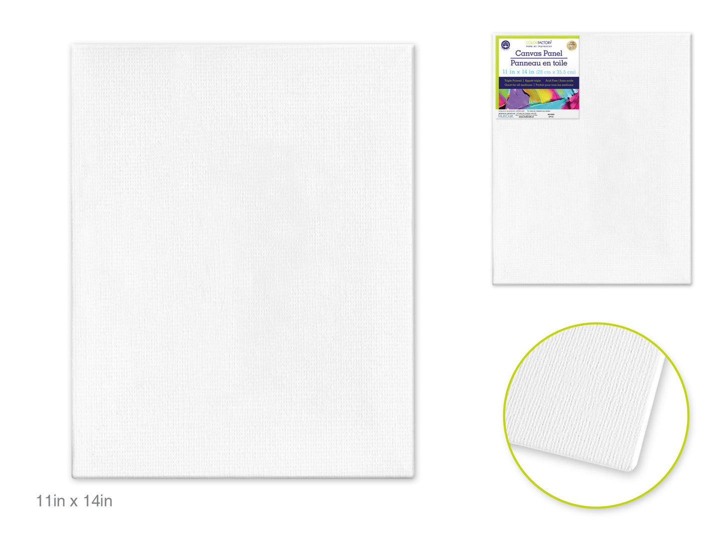 Canvas Panels Primed: 11"x14" Artist Quality