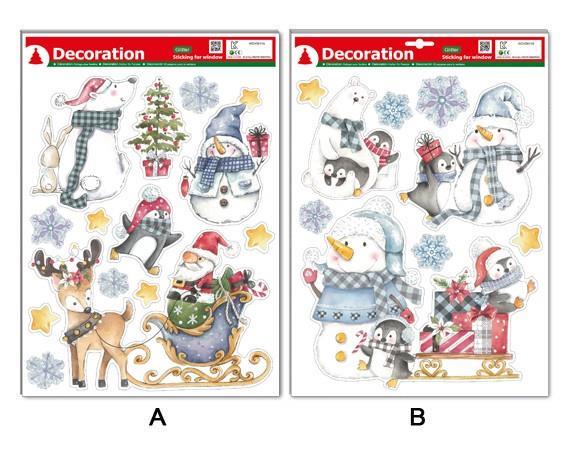 S.Secrets Cute Glitter Window Clings, 16x11", 2/s, header