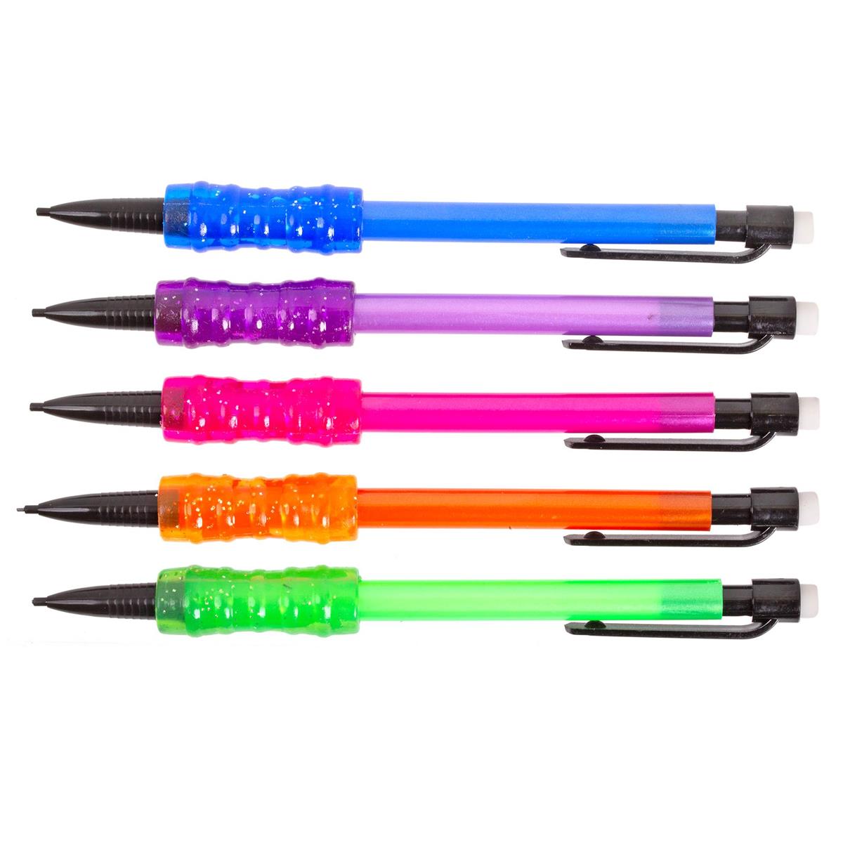 O.WKs. 5-Pc 0.7 Mechanical Pencil w/Comfort Grip, blister card