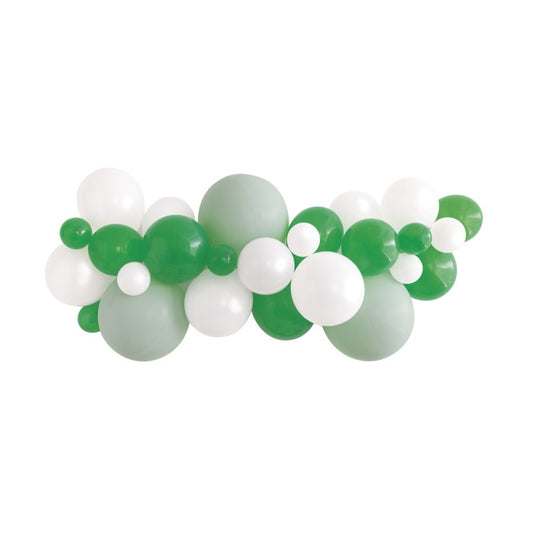 White  Ivory & Green Matte Latex Balloon Arch Kit