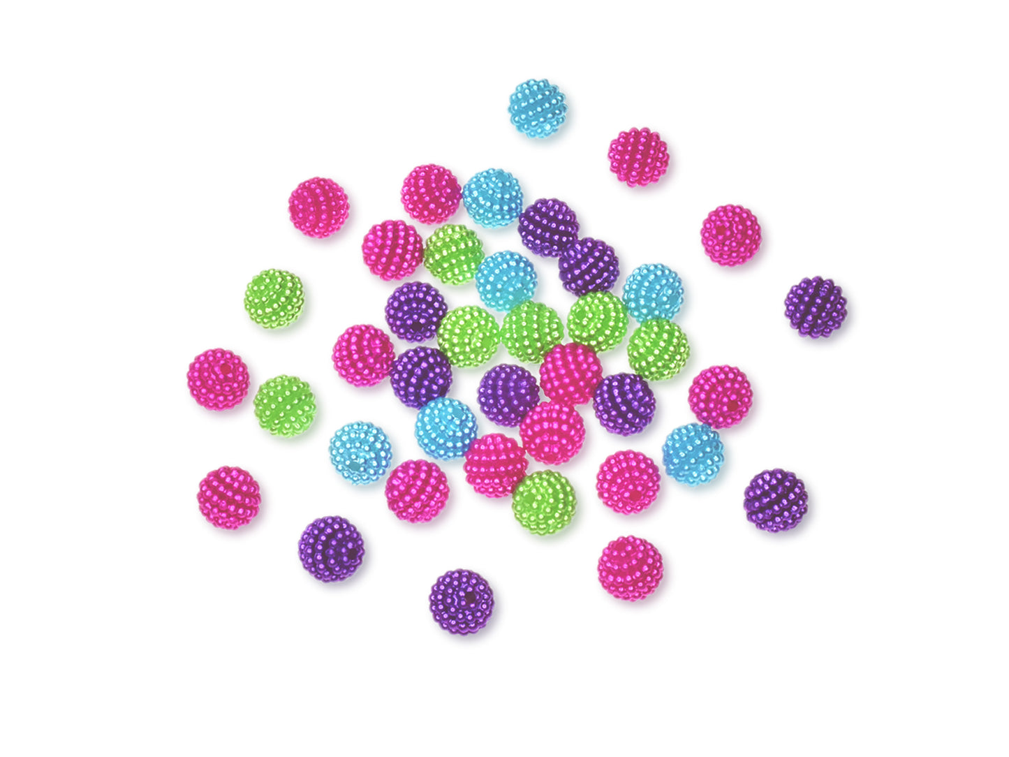 Plastic Beads: 10mm Globe Micro-Bead Multi-Packs 40pc B) Globes Bold