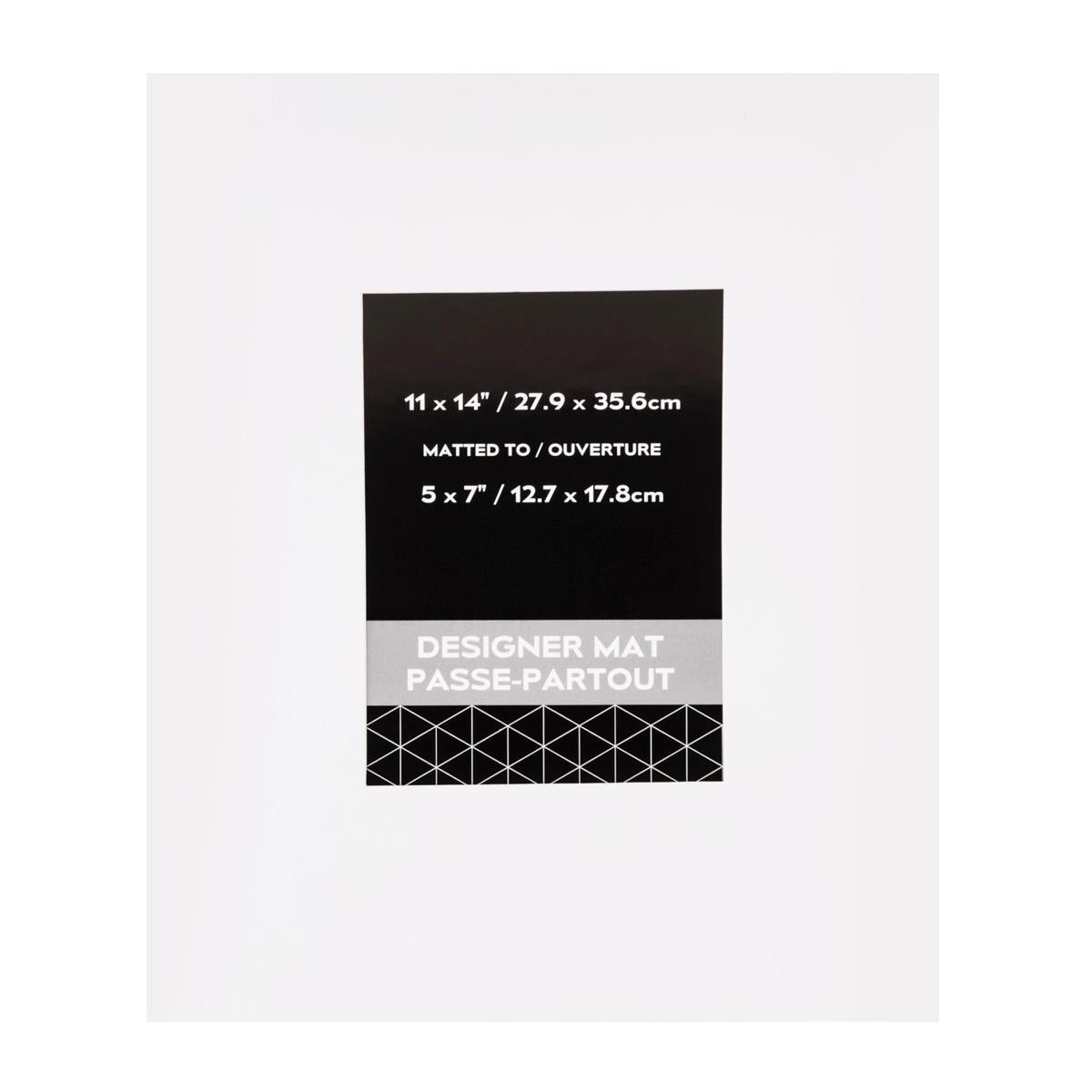11x14" Photo Mat (5x7" OPG) White, pslv + insert