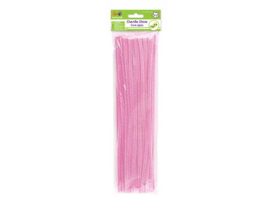 Chenille Stems: 6mmx30cm Standard Pipe Cleaners 40pc H) Light Pink