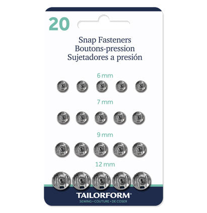 ASSORTED SNAP FASTENERS SILVER