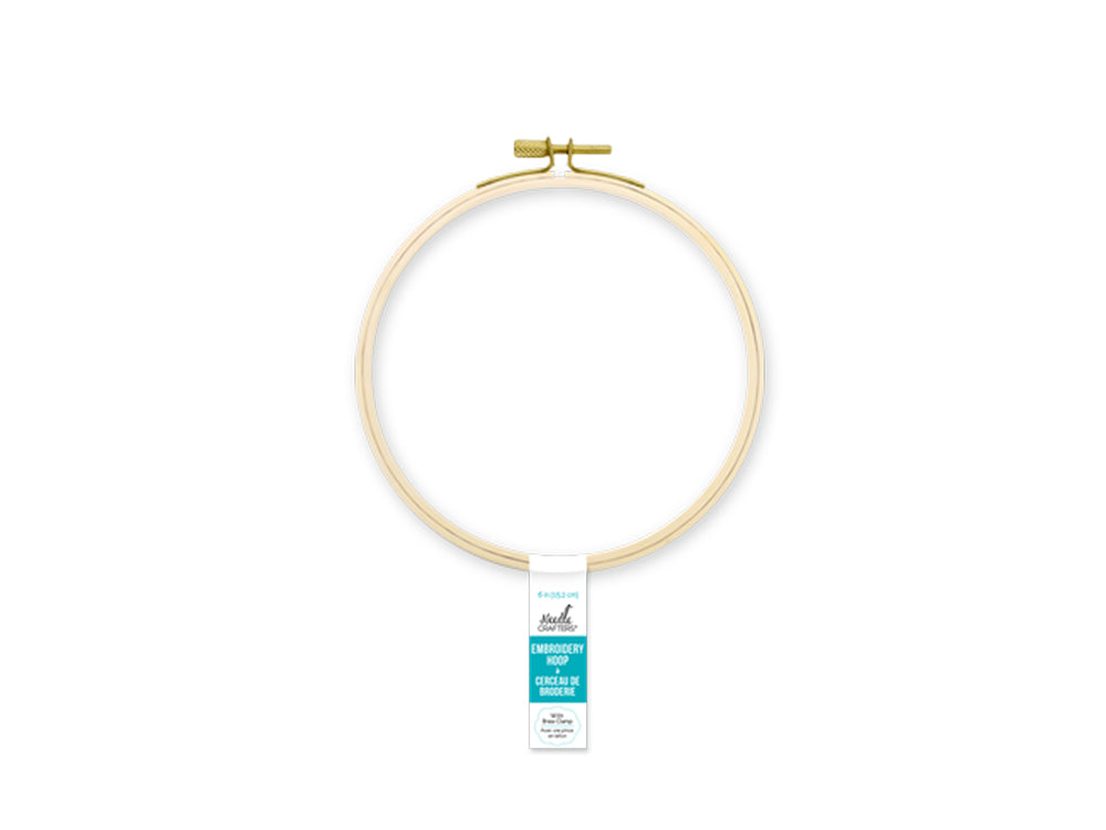 Needlecrafters: 6" Embroidery Hoop w/Brass Clamps