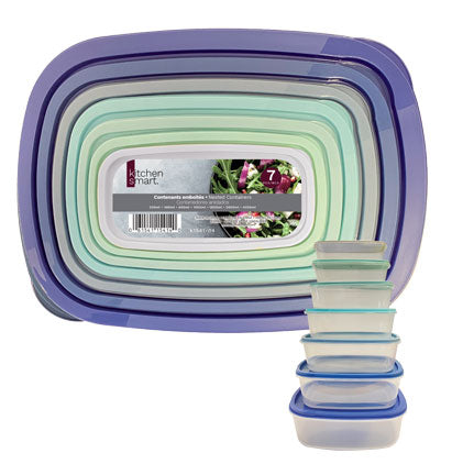 RAINBOW NESTED CONTAINERS- 7PCS/SET-RECTANGLE L