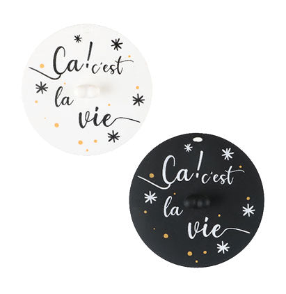 *SILICONE 2PK CUP LID-CCLV-B/W