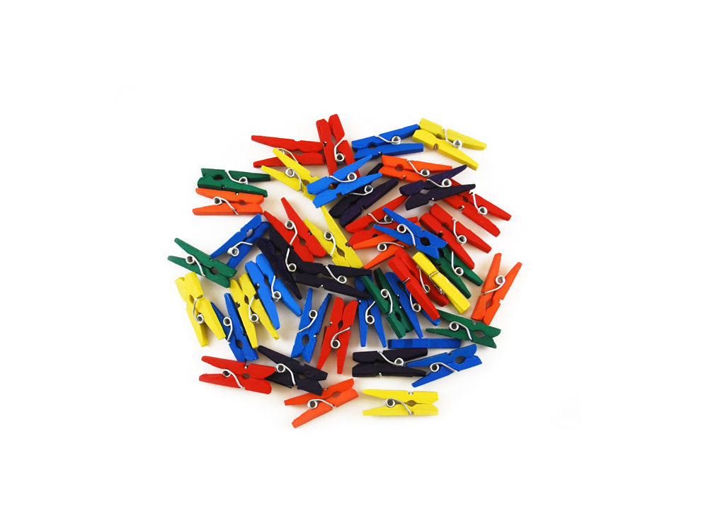 Craftwood: 1" Mini Clothespins Colored 45/pk