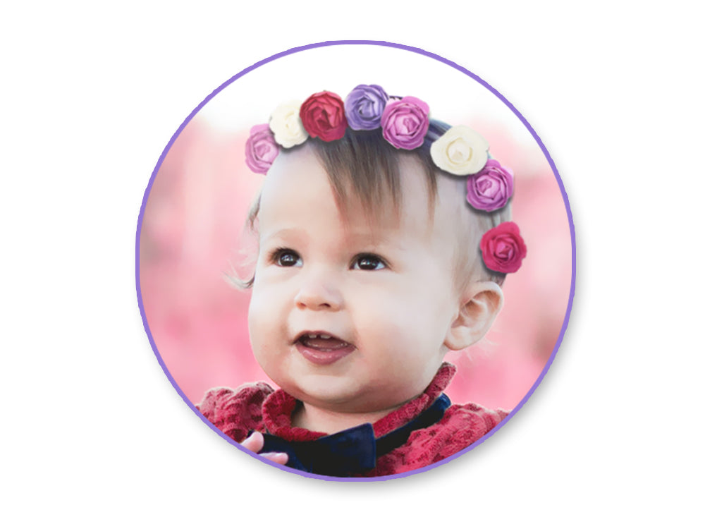 Floral Embellish: 1.1" Handmade Paper Rosebuds x8 C) Blue