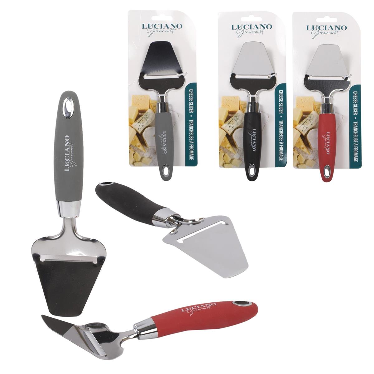 L.Gourmet 9.5" Soft Cheese Slicer, Stainless Steel, 3 col., t.o.c.(CP)