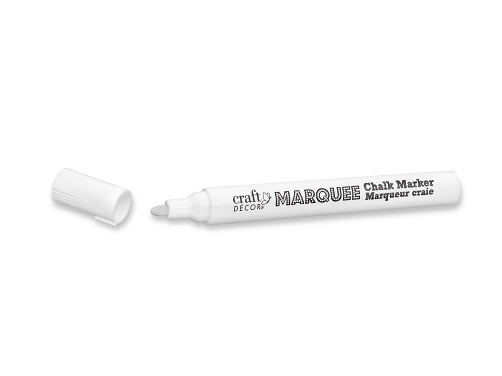 Craft Decor: Chalk-It-Up 5.5mm Marquee Marker Blister-Carded E) White