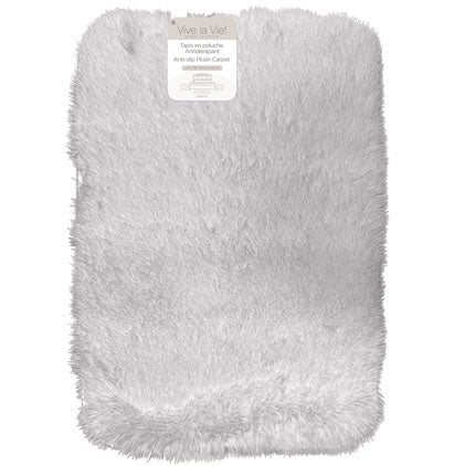 ANTI-SLIP PLUSH CARPET WITH FOAM-WHITE