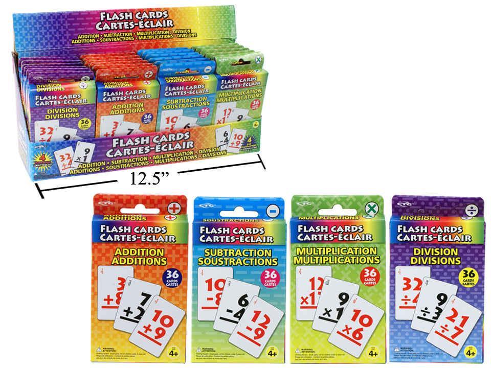 Flash Cards, 36pcs,4 styles, 24/dsp