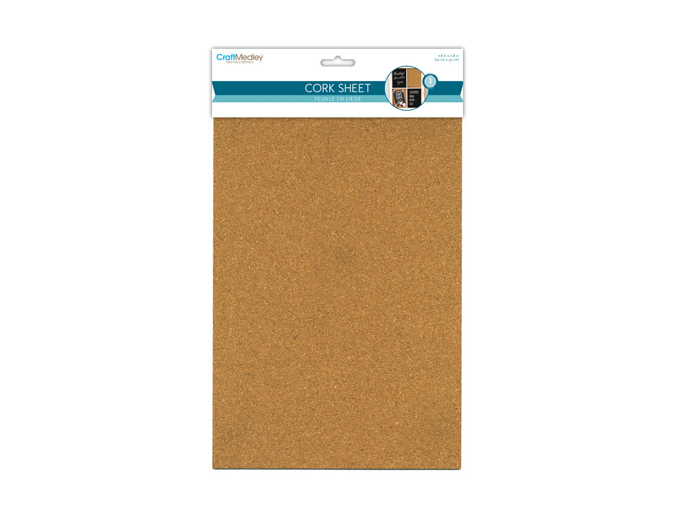Craft Medley: 7.87"x11.81" Cork Sheet DIY 2mm Thick