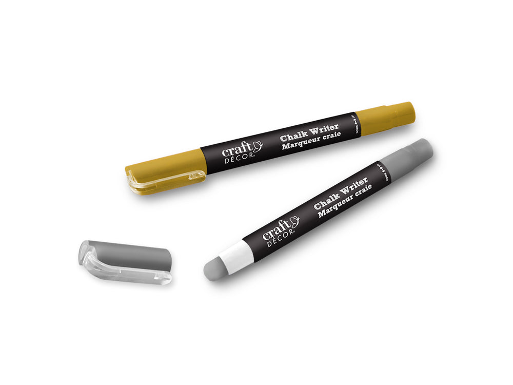 Craft Decor: Chalk Writer 2pk Blister-Carded C) Gold/Silver