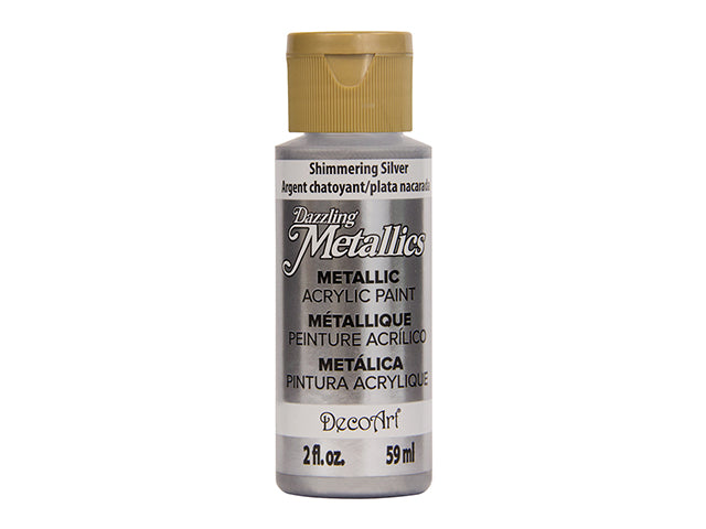 Dazzling Metallics Paint: 2oz All-Purpose Shimmering Luster DA070-336 DA070 Shimmering Silver